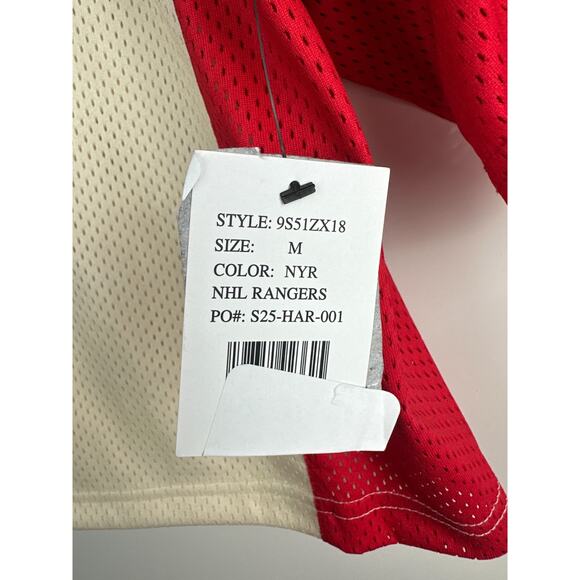 NWT Starter x New York Rangers Crop Top Jersey V-Neck Patch Embroidered Boxy M - Picture 5 of 9